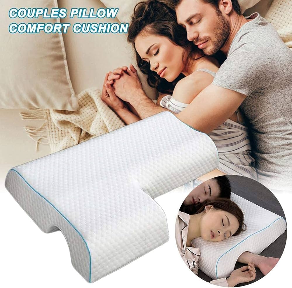 Almohada para Parejas con Espuma Viscoelástica – Comodidad y Relajación Juntos 💑